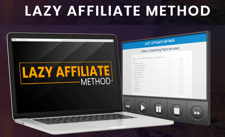 Lazy affiliate method review - dashboard