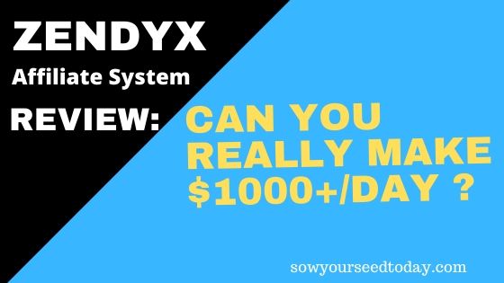 Zendyx affiliate system review