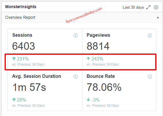 Website traffic stats