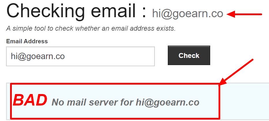 GoEarn.co review: Their support email address doesn't exist