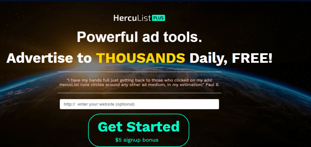 best free traffic exchange sites: Herculist
