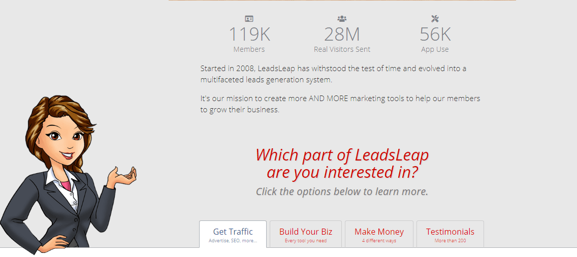 LeadsLeap free traffic exchange site