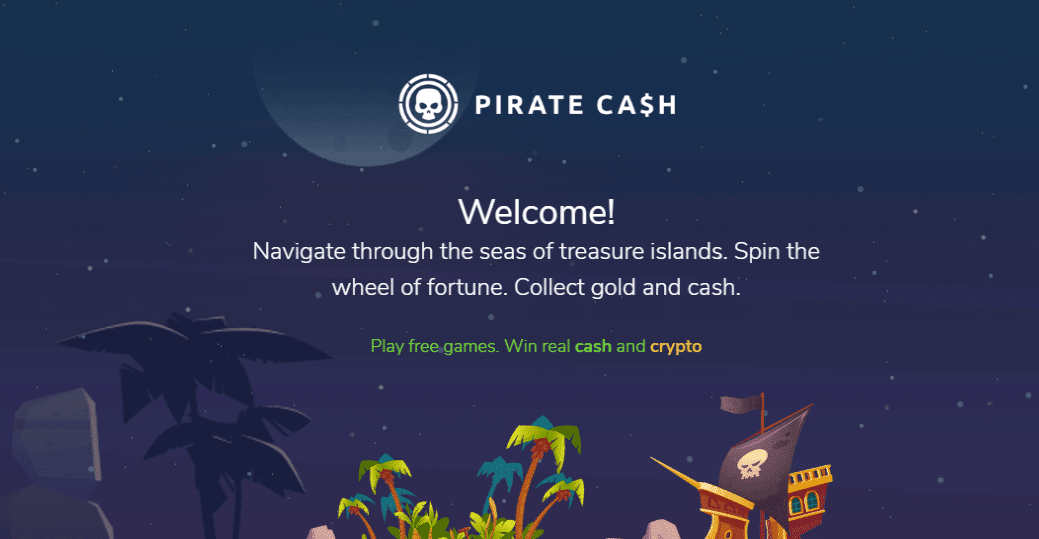 PirateCash.io home page