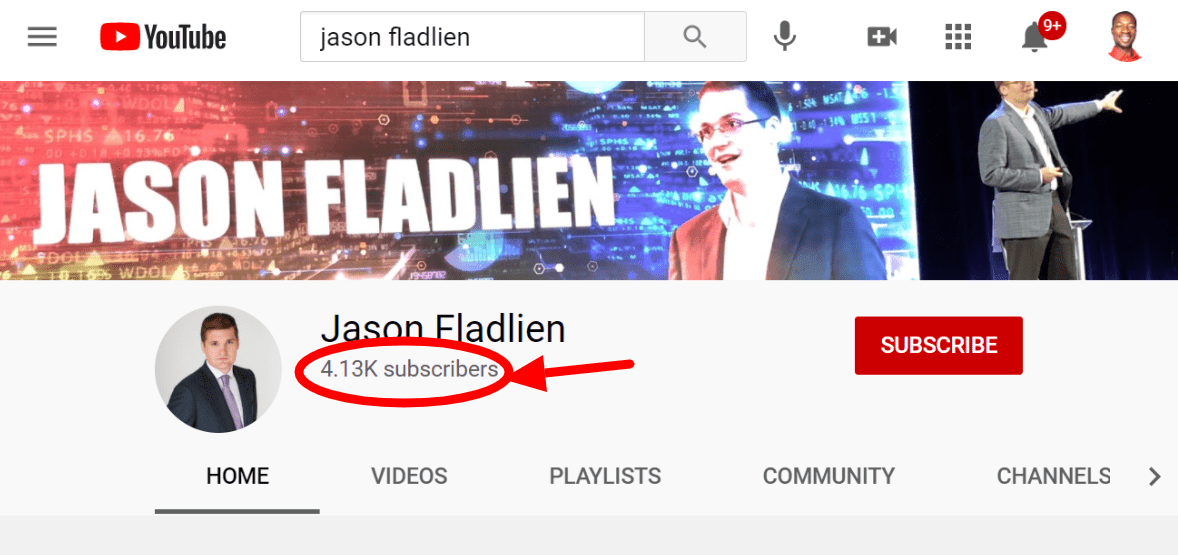 Jason Fladlien's YouTube channel