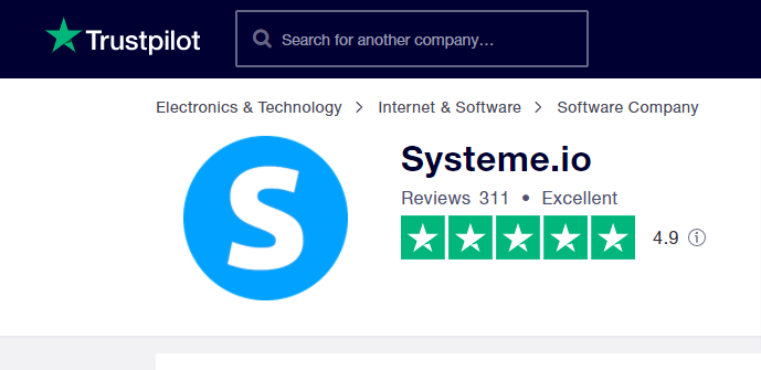 Ssyteme.io customers reviews on Trustpilot