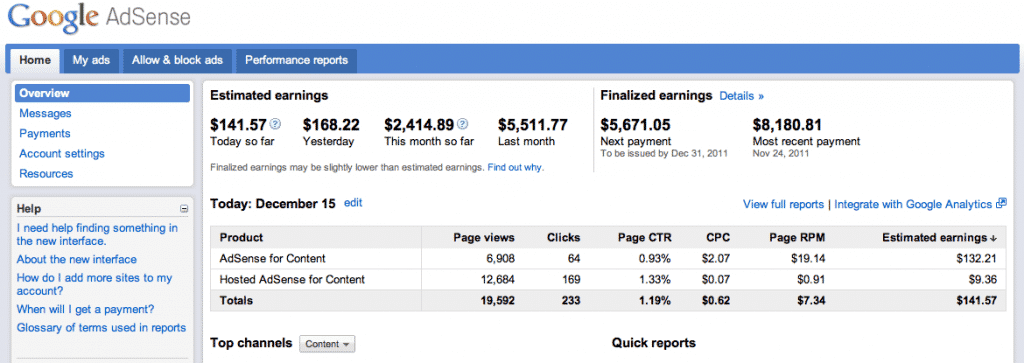 WP Traffic review - income stats in the sale page