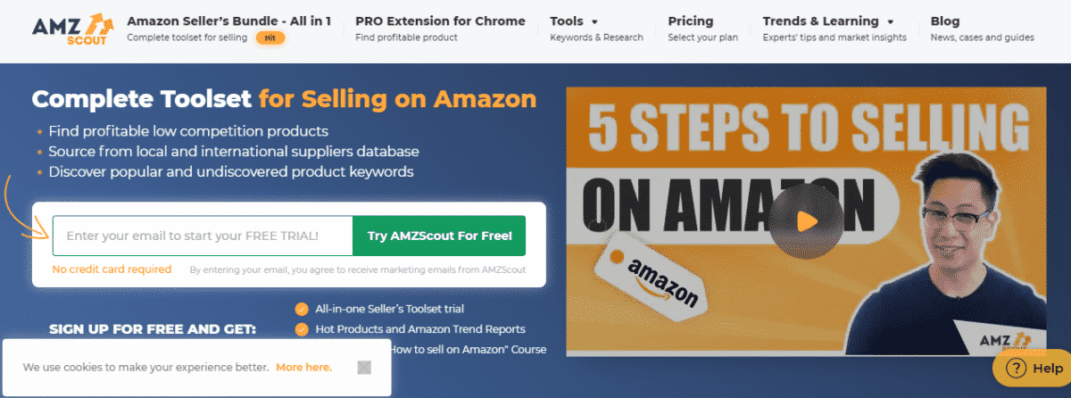 Best Amazon product research tools - AMZScout Amazon seller tool