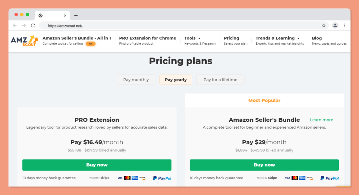 AMZScout pricing