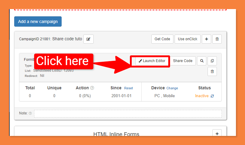 Creating your opt-in form on LeadsLeap